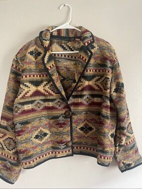 SW Tapestry Jacket Wooden Buttons 100% Cotton